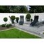 Betonzaunplatte 'Standard Stein Glatt' 200 x 38,5 x 3,5 cm grau