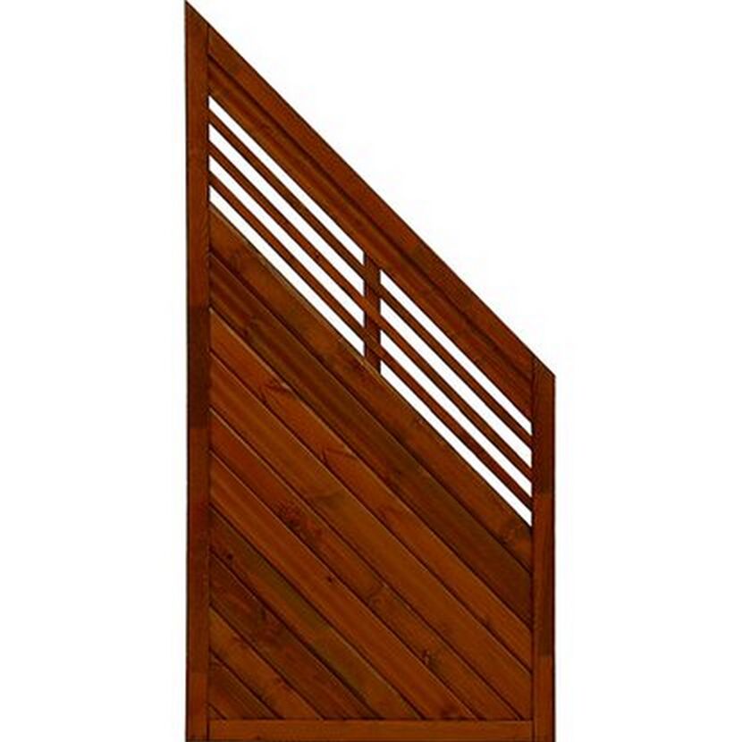 Sichtschutzzaun 'Lucca' 90 x 180/90 cm teak