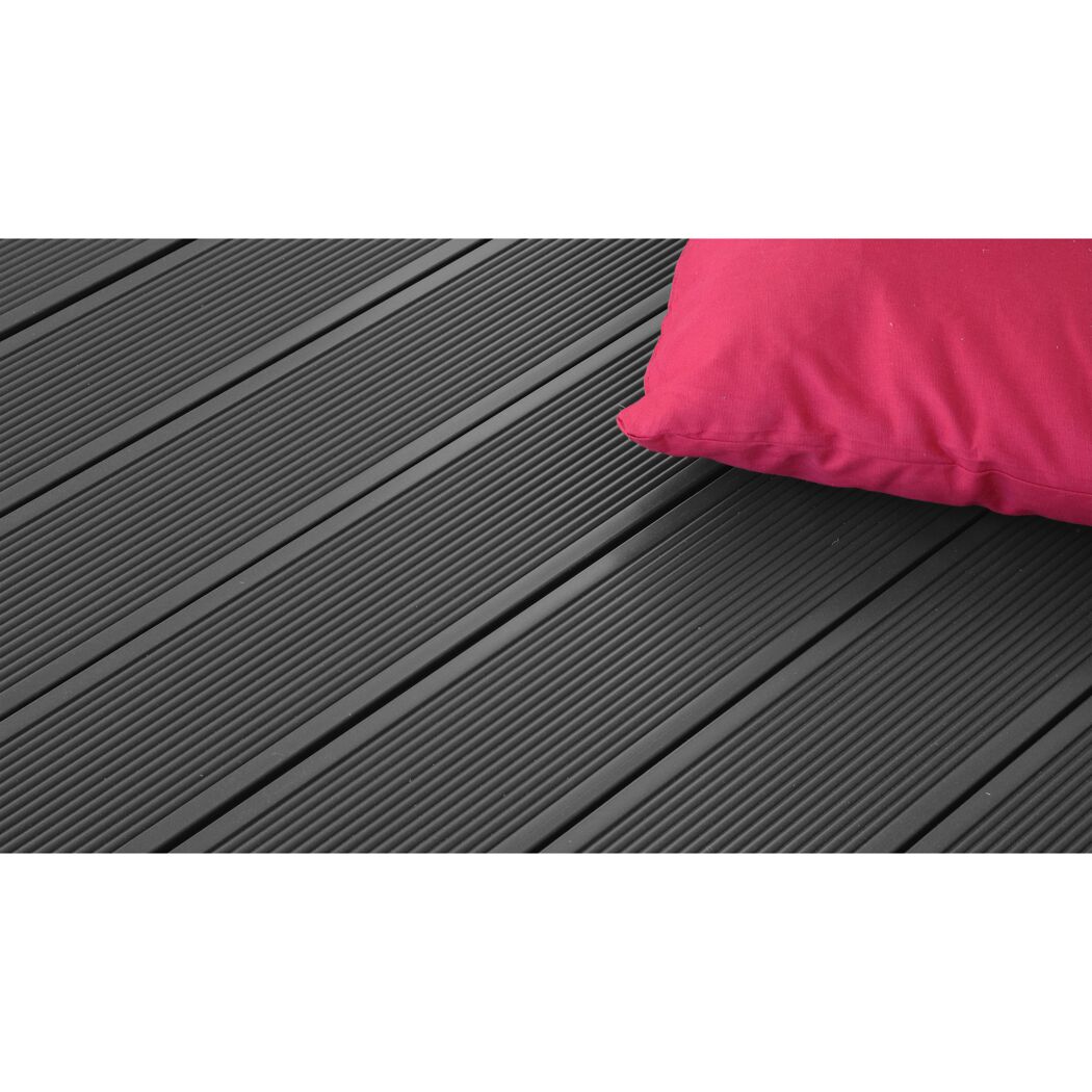 Terrassendiele 'Exklusiv' WPC graubraun 3000 x 145 x 26 mm