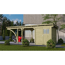 Verkleinertes Bild von Einzelcarport 'Eco 2' 304 x 676 cm Kiefer KDI PVC-Dach, mit einem Einfahrtsbogen
