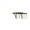 Einzelcarport 'Basic 2' 304 x 676 cm Kiefer KDI PVC-Dach, mit zwei Einfahrtsbögen