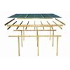 Einzelcarport 'Basic 2' 304 x 676 cm Kiefer KDI PVC-Dach, mit zwei Einfahrtsbögen