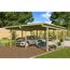 Doppelcarport 'Eco 1' 563 x 490 cm Kiefer KDI PVC-Dach