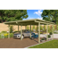 Doppelcarport 'Basic 1' 563 x 490 cm Kiefer KDI PVC-Dach