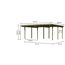 Doppelcarport 'Eco 1' 563 x 490 cm Kiefer KDI PVC-Dach