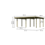 Doppelcarport 'Basic 1' 563 x 490 cm Kiefer KDI PVC-Dach
