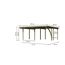 Doppelcarport 'Eco 1' 563 x 490 cm Kiefer KDI PVC-Dach, mit einem Einfahrtsbogen
