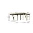 Doppelcarport 'Eco 1' 563 x 490 cm Kiefer KDI PVC-Dach, mit zwei Einfahrtsbögen