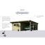 Doppelcarport 'Eco 2' 563 x 676 cm Kiefer KDI PVC-Dach