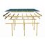 Doppelcarport 'Eco 2' 563 x 676 cm Kiefer KDI PVC-Dach