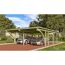 Doppelcarport 'Eco 2' 563 x 676 cm Kiefer KDI PVC-Dach, mit zwei Einfahrtsbögen