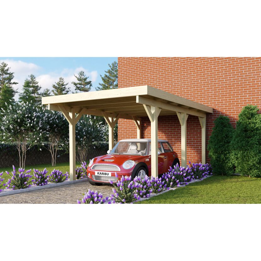 Auto unter einem Karibu Carport.