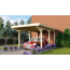 Verkleinertes Bild von Einzelcarport 'Classic 1' 318 x 480 cm Kiefer KDI PVC-Dach
