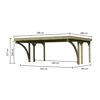 Holzcarport mit Maßen