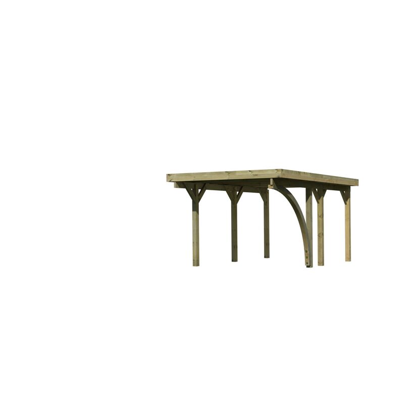 Holzcarport mit Flachdach