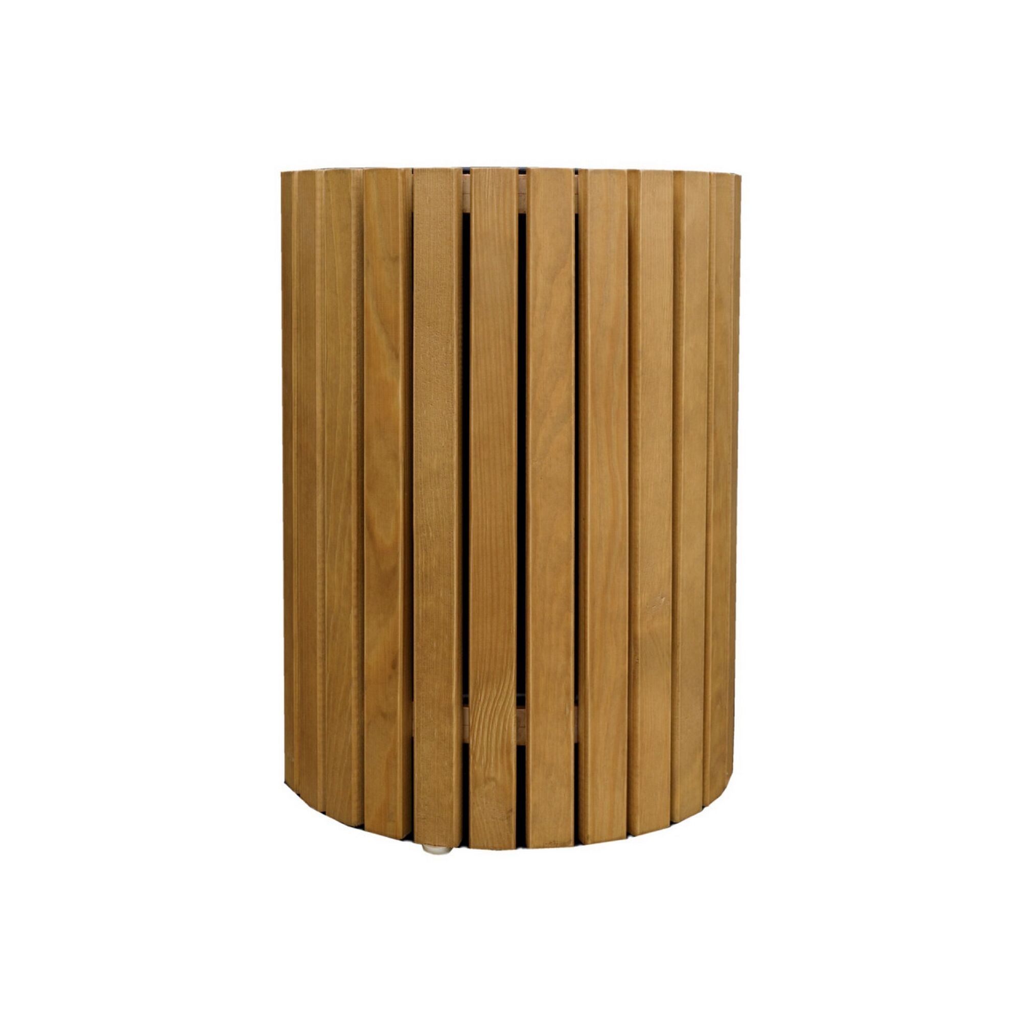 Rundes, hohes Holz-Pflanzgefäß