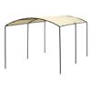 Carport mit Runddach beige Polyethylene-Plane 490 x 270 x 240 cm