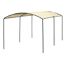 Carport mit Runddach beige Polyethylene-Plane 490 x 270 x 240 cm