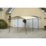 Carport mit Runddach beige Polyethylene-Plane 490 x 270 x 240 cm