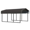 Carport 'Venedig' mit Walmdach schwarz Stahl 465 x 305 x 250 cm
