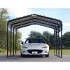 Carport 'Venedig' mit Walmdach schwarz Stahl 465 x 305 x 250 cm