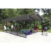 Carport 'Rom' mit Walmdach grau Stahl 600 x 370 x 260 cm