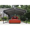 Carport 'Rom' mit Walmdach grau Stahl 600 x 370 x 260 cm