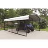 Carport 'Neapel' mit Walmdach schwarz Stahl 602 x 370 x 260 cm