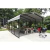 Carport 'Neapel' mit Walmdach schwarz Stahl 602 x 370 x 260 cm