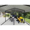 Carport 'Neapel' mit Walmdach schwarz Stahl 602 x 370 x 260 cm