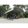 Carport 'Neapel' mit Walmdach schwarz Stahl 602 x 370 x 260 cm