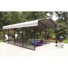 Carport 'Neapel' mit Walmdach schwarz Stahl 602 x 370 x 260 cm