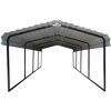 Carport 'Neapel' mit Walmdach schwarz Stahl 602 x 370 x 260 cm