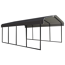 Carport 'Mailand' mit Walmdach schwarz Stahl 610 x 300 x 250 cm