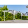 Carport 'Helsinki' mit Flachdach weiß Metall 503 x 305 x 232 cm