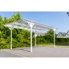 Carport 'Helsinki' mit Flachdach weiß Metall 503 x 305 x 232 cm