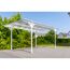 Carport 'Helsinki' mit Flachdach weiß Metall 503 x 305 x 232 cm