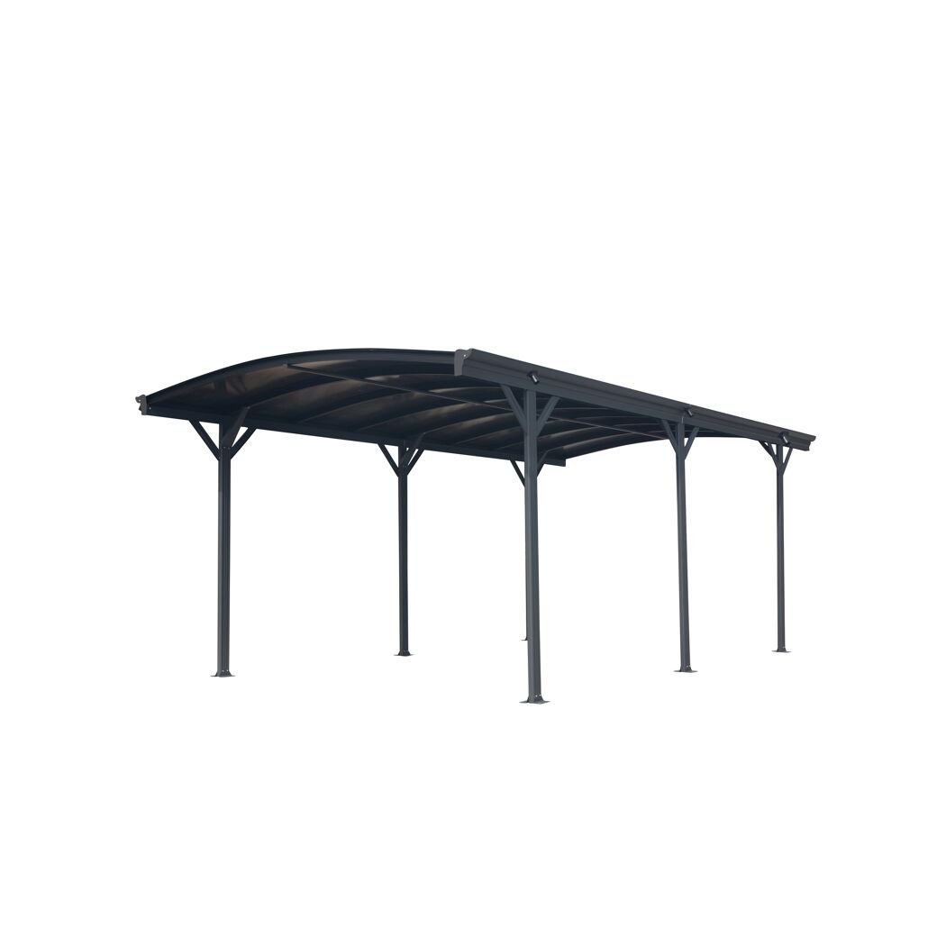 Anthraziter Carport mit Rundbogendach