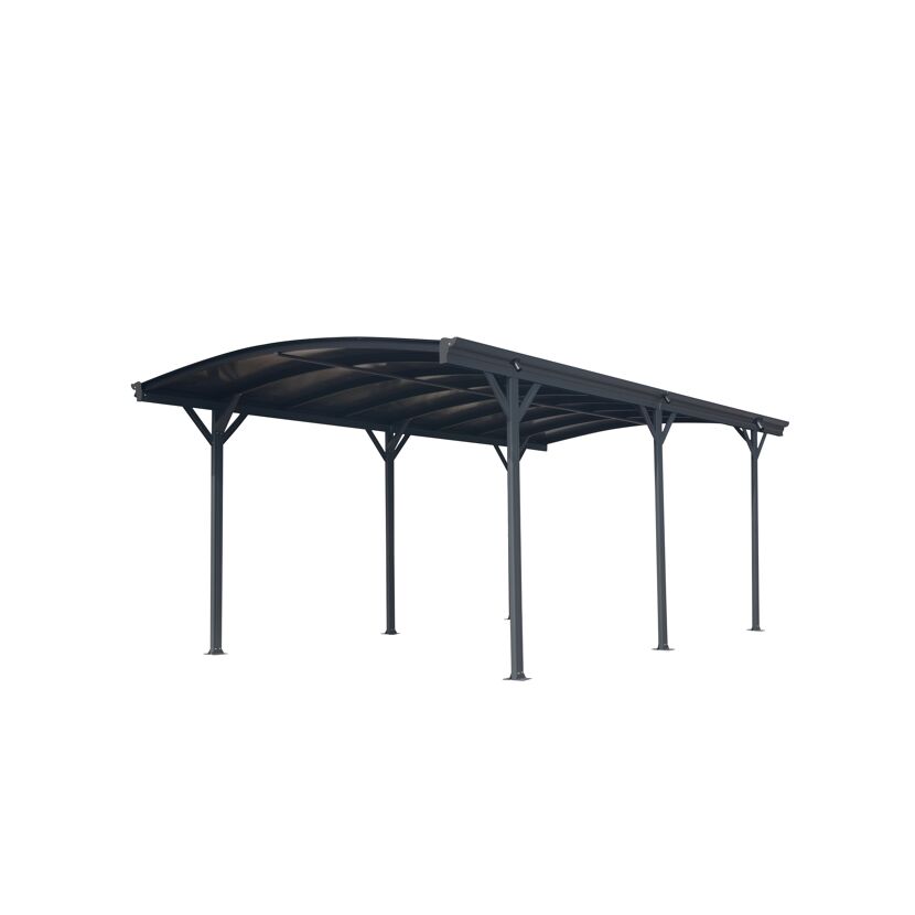 Anthraziter Carport mit Rundbogendach