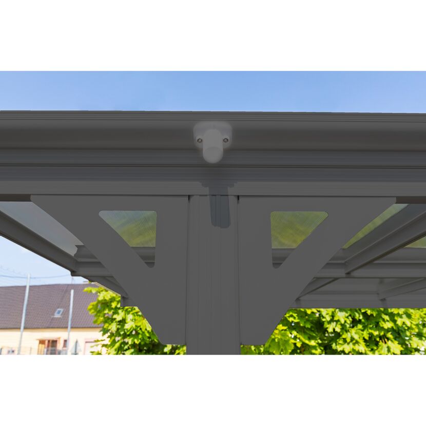 Carport mit grauem Dach
