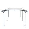 Anthrazitfarbener Carport mit Rundbogendach