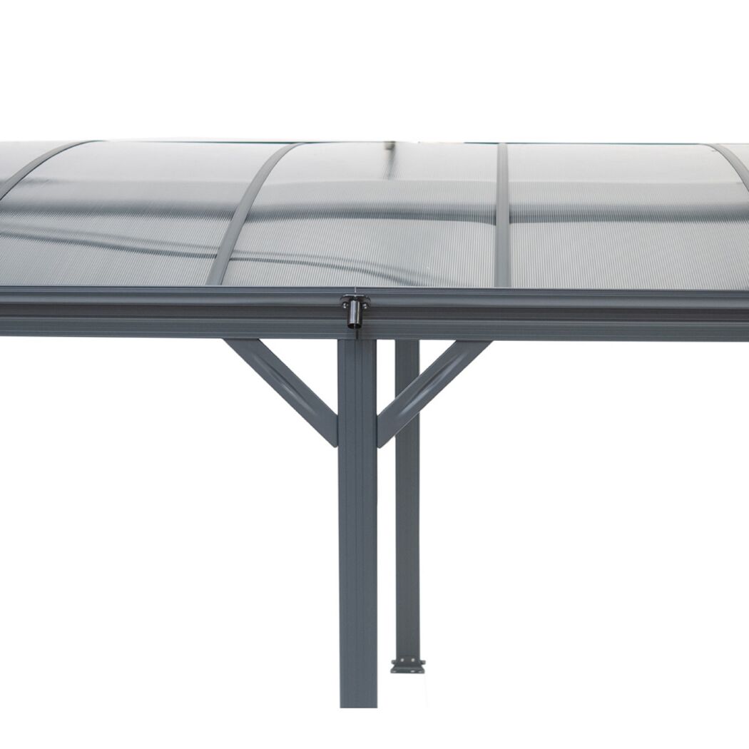 Carport mit durchsichtigem Dach