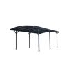 Anthrazitfarbener Carport mit Rundbogendach