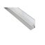 Alu-Wandabschluss anthrazit eloxiert mit Alu-Befestigungsprofil 2500 x 40 x 60 mm