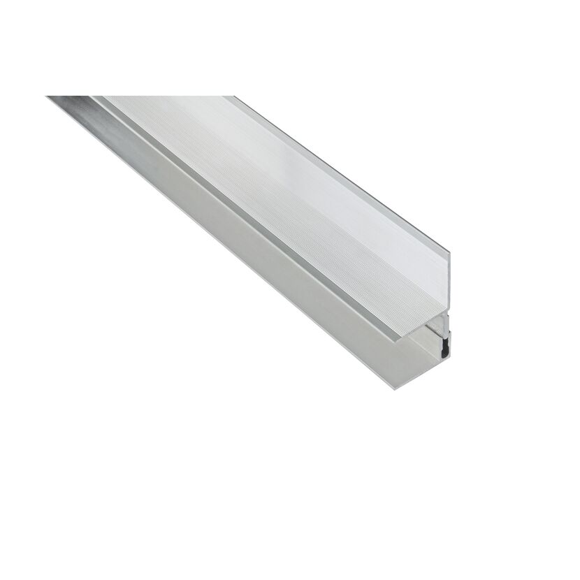 Alu-Wandabschluss anthrazit eloxiert mit Alu-Befestigungsprofil 2500 x 40 x 60 mm