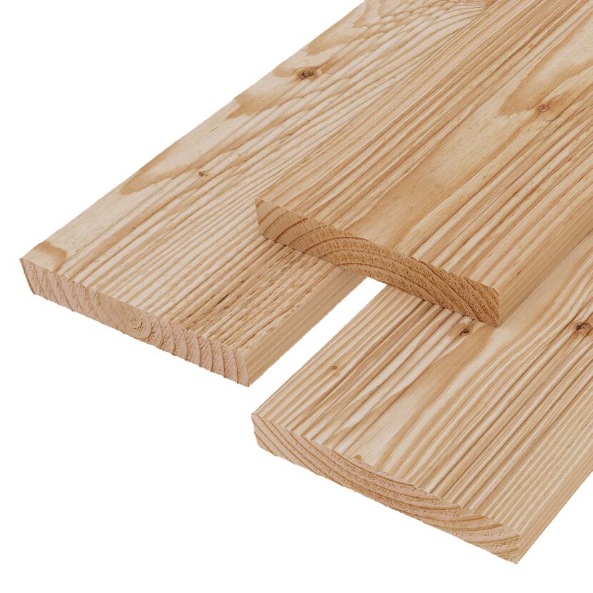 Drei helle Holzbretter