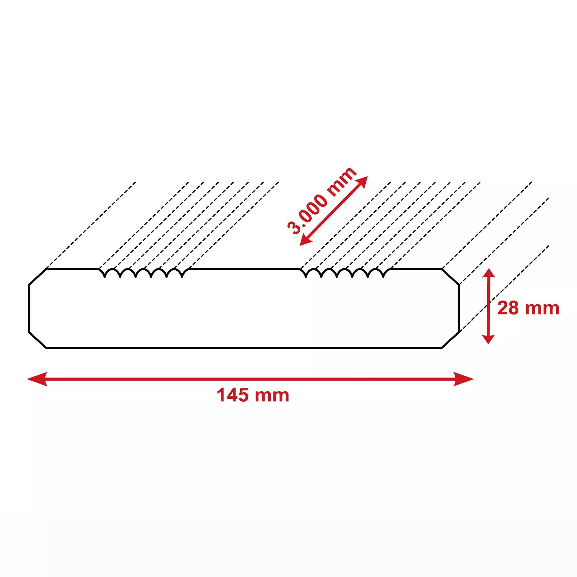 Terrassenholzdiele Lärche 28 x 145 x 3000 mm + product picture