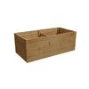 Leeres Holzkistchen mit Trennsteg