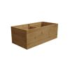 Leeres zweiteiliges Holzhochbeet
