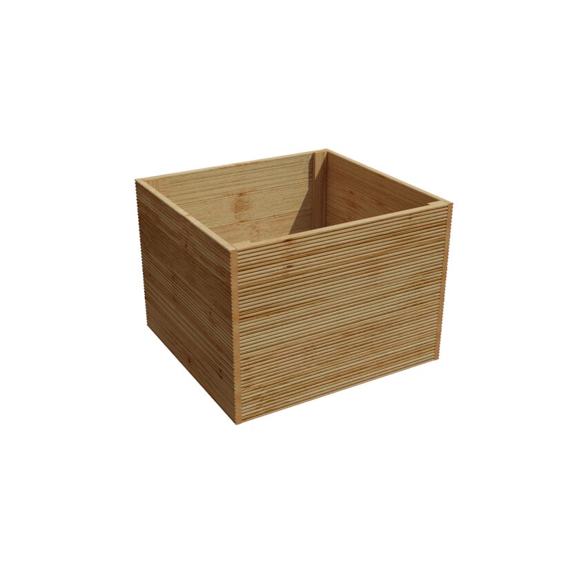Leeres Holz Hochbeet